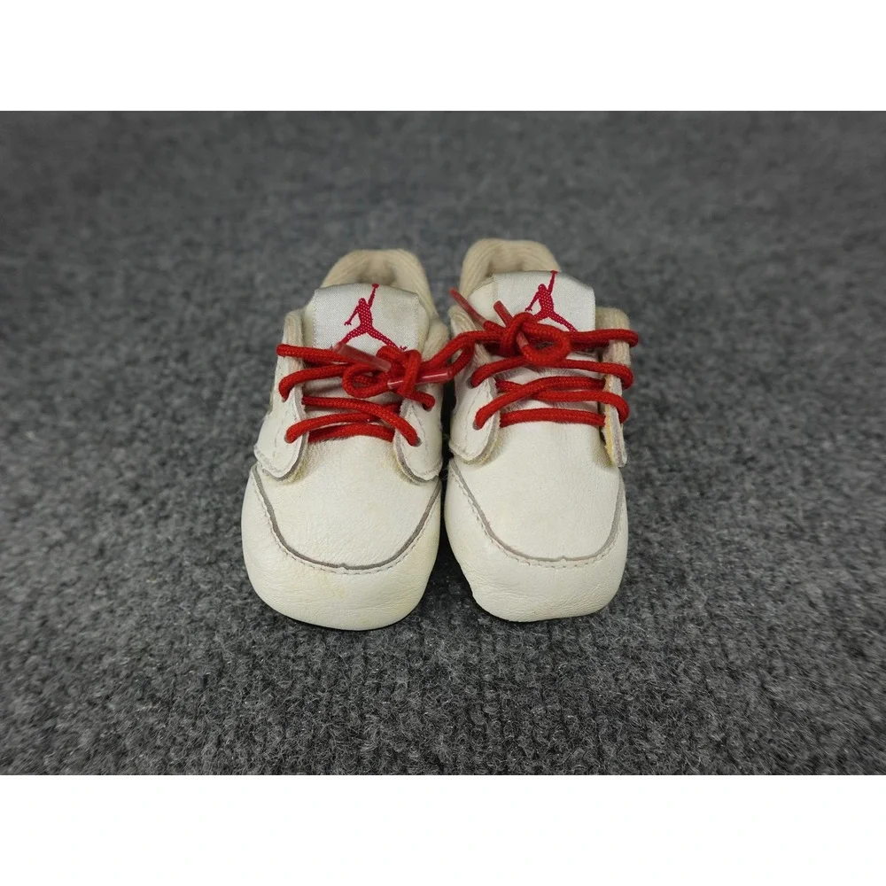 Nike Air Jordan 5 Crib Shoes Baby 1C White Red Good Vintage 1990s 1890708-SS